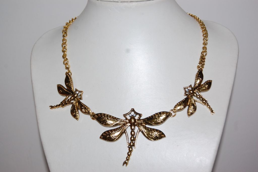 Set Golden dragonflies