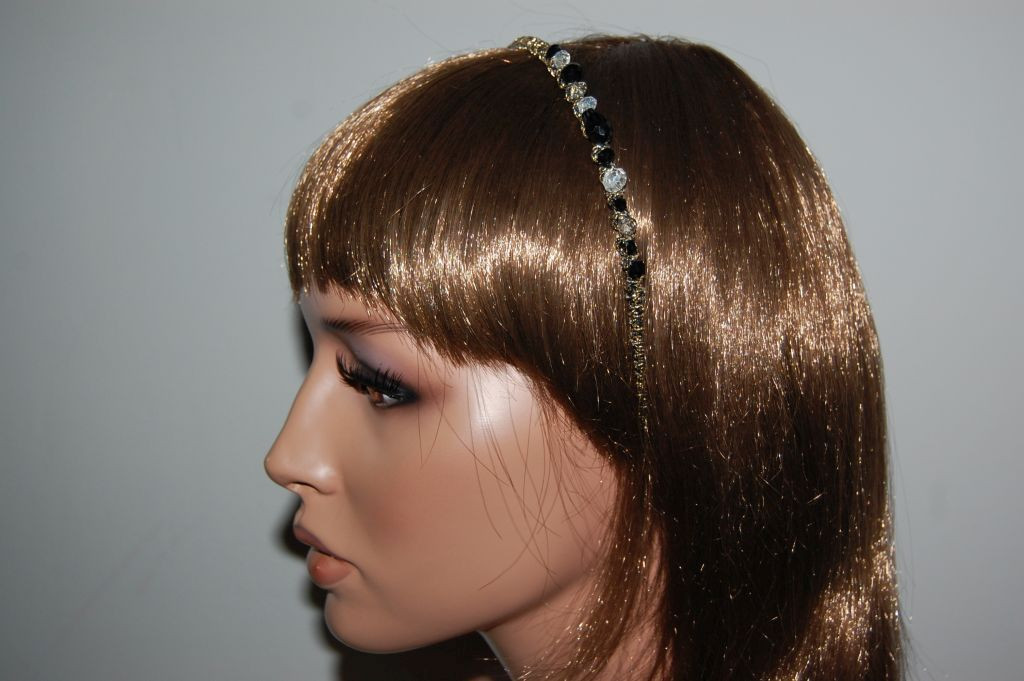 Headband black stones Dalia