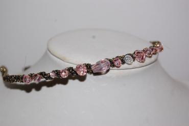 Diadema piedras rosa Dalia