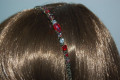 Headband stones Red Dahlia