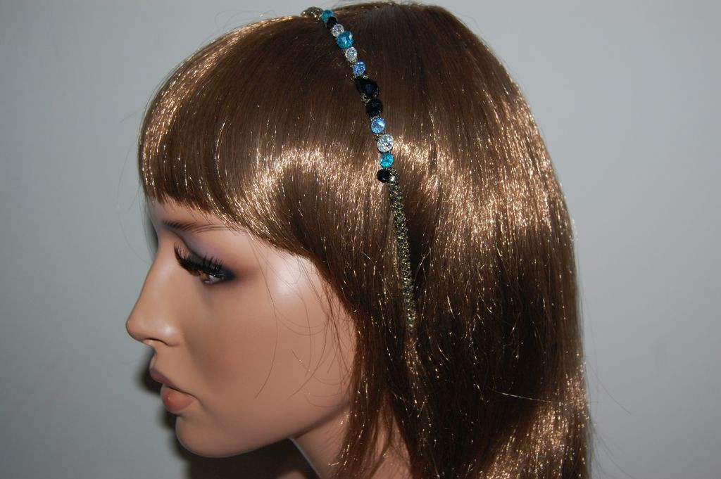 Diadems Dalia blue stones