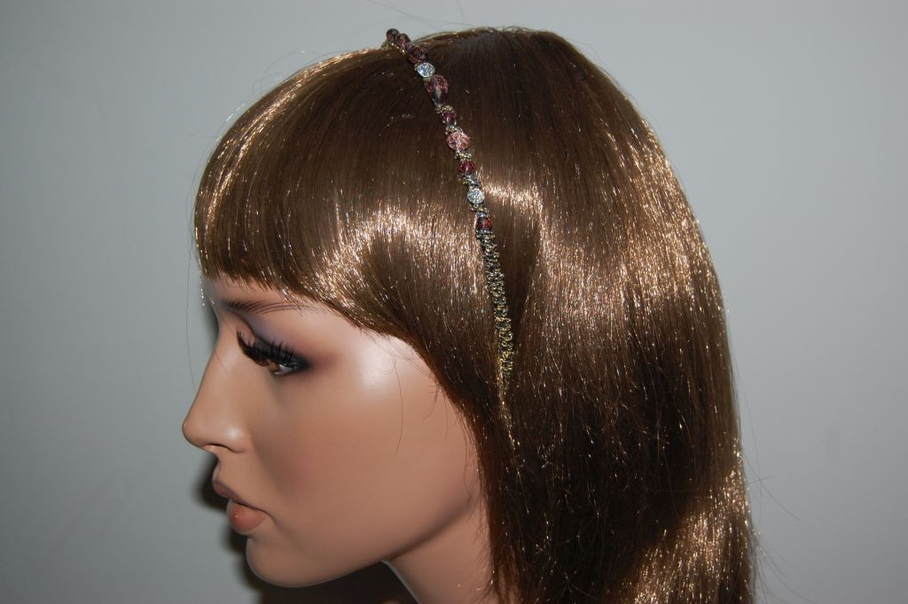 Stones purple dahlia hairband