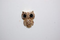 OWL earrings gold glitters