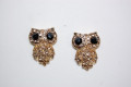 OWL earrings gold glitters