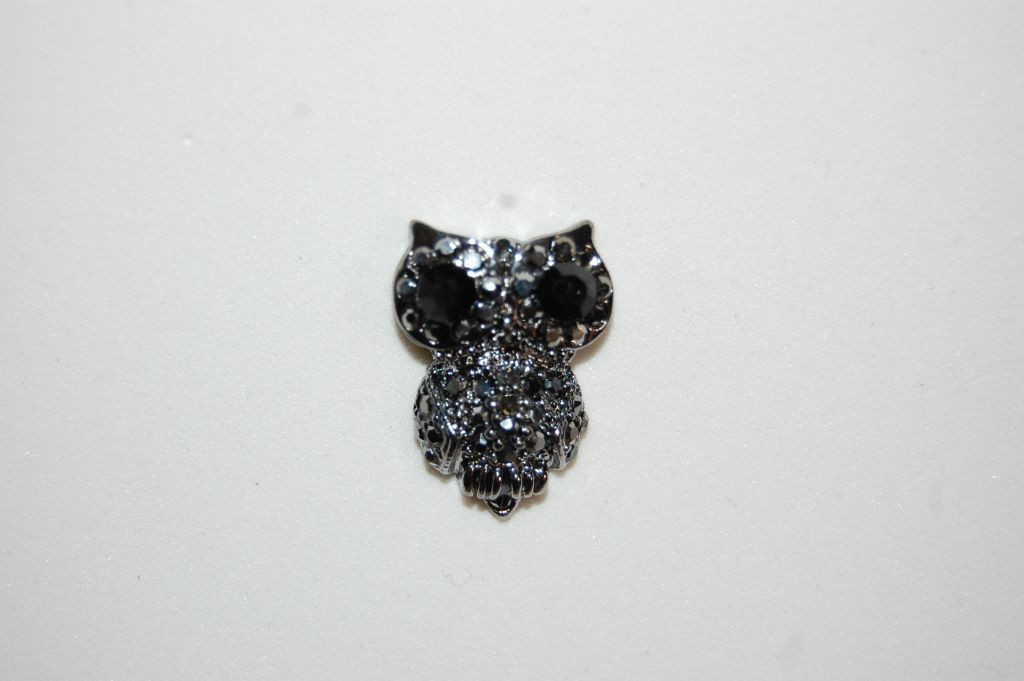 Pendientes Buho titanio brillos