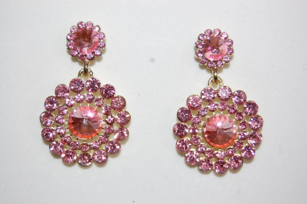 Pendientes Dinastía rosa y oro