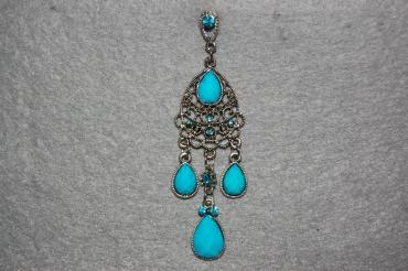 Long earrings turquoise sofi