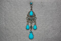 Long earrings turquoise sofi
