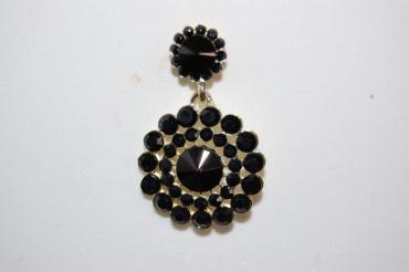 Earrings black dynasty and gold