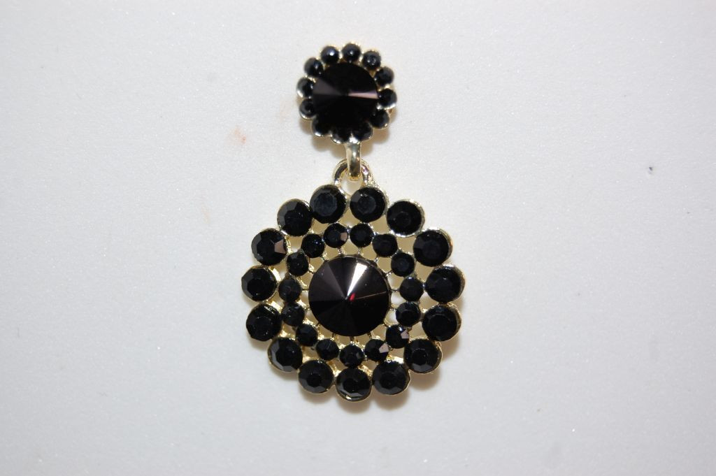 Pendientes Dinastía negro y oro