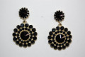 Earrings black dynasty and gold