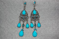 Long earrings turquoise sofi