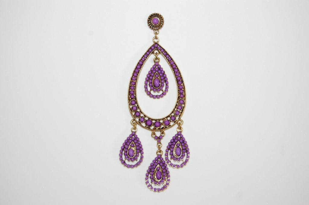 Earrings thousand purple tears