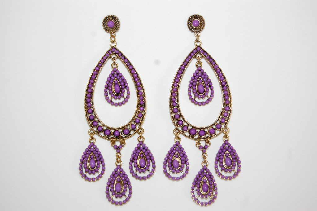 Earrings thousand purple tears