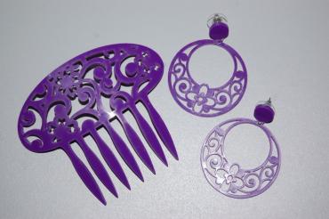 Trini set oval purple
