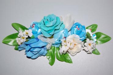 Corsage Elisa turquoise, green water