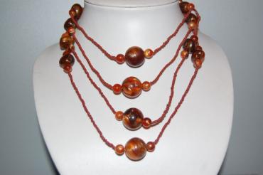 Collar length Brown clear