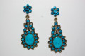 Earrings turquoise cameo shines