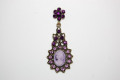 Pendientes brillos camafeo morado