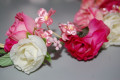 Wreath of Fuchsia, pink and beige flowers