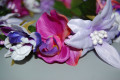 Corona de flores violeta,lila,morada