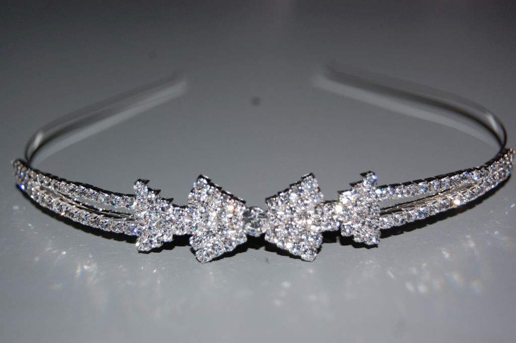 Crystal bow headband