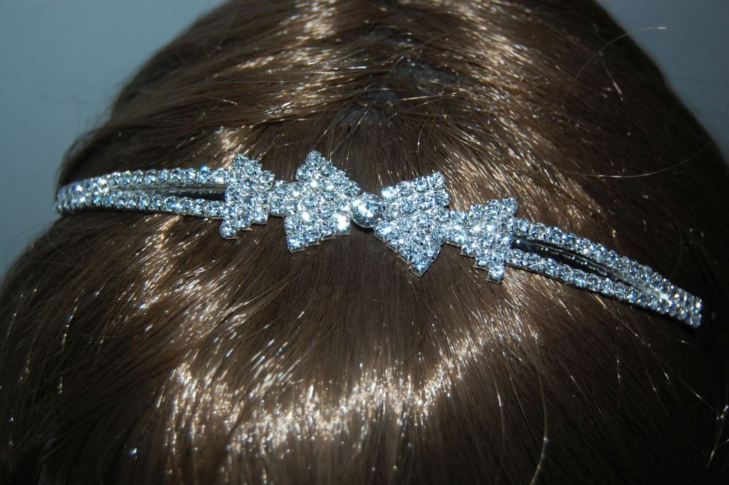 Crystal bow headband