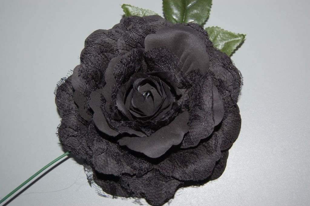 Flor abanico negra