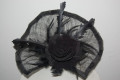 Touched fan and black flower