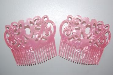 Conjunto 2 peinas gitanilla rosa