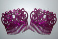 Conjunto 2 peinas gitanilla buganvilla morado