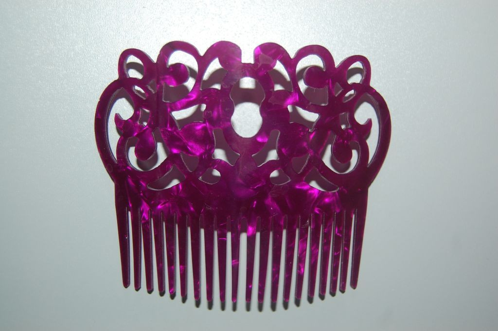 Conjunto 2 peinas gitanilla buganvilla morado