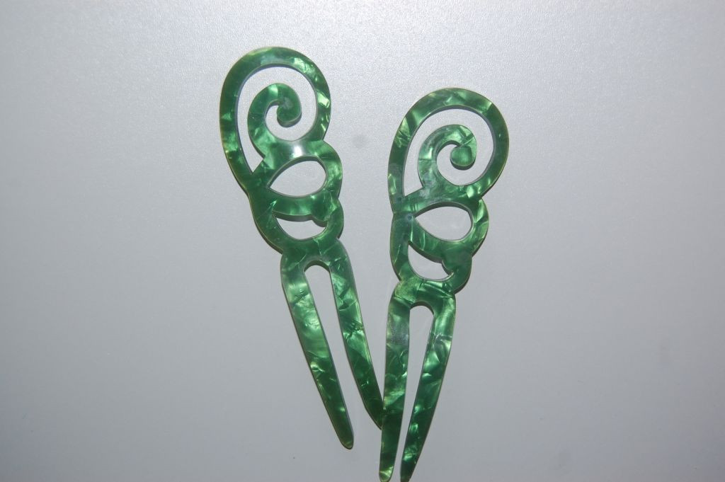 Conjunto 2 peines luces verdes