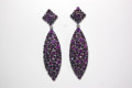 Pendientes brillos morado Susann