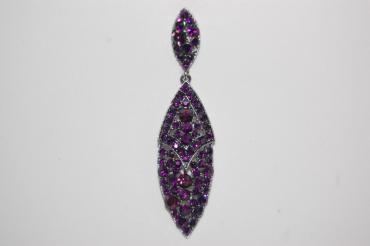 Earrings Jimena purple glitters