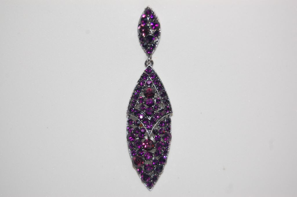 Earrings Jimena purple glitters