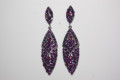 Earrings Jimena purple glitters
