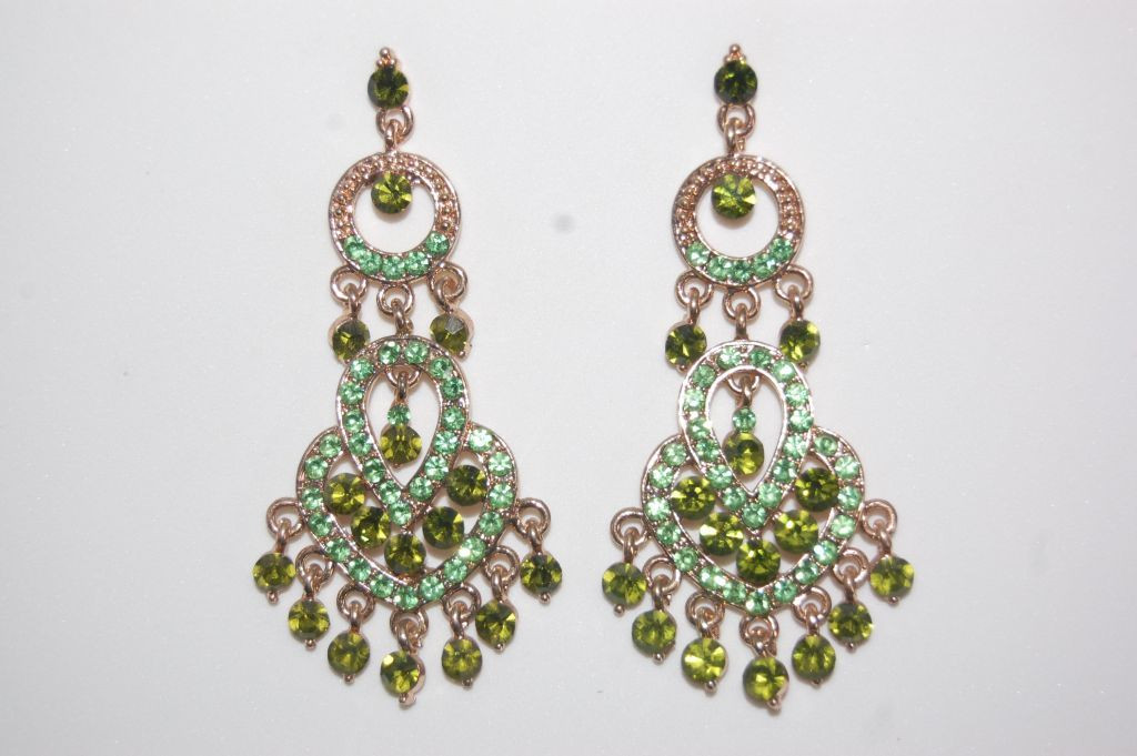 Earrings green Inma and pistachio