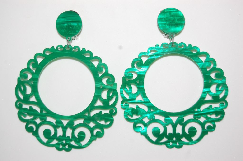 Pendientes noches de feria verdes