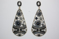 Earrings Antares black and white