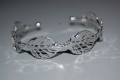 Leaves silver Cuff Bracelet