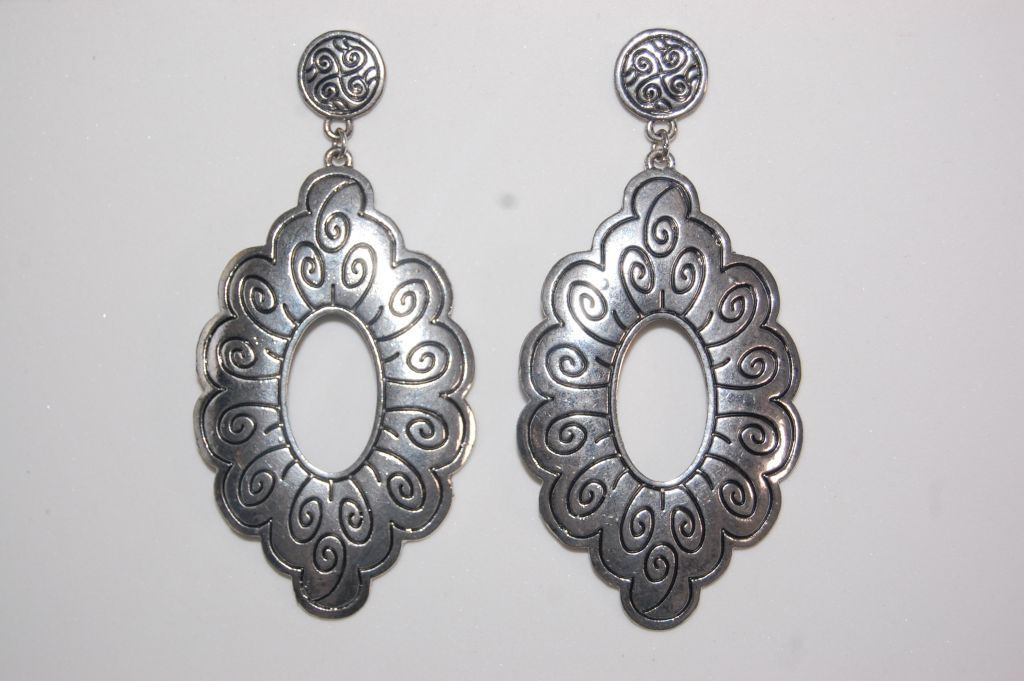 Pendientes plata Antares flor