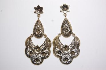 Pendientes arte vivo oro viejo