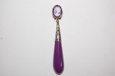 Pendientes corales Caseta morado