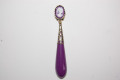 Pendientes corales Caseta morado