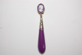 Purple House coral earrings