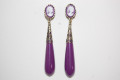 Pendientes corales Caseta morado