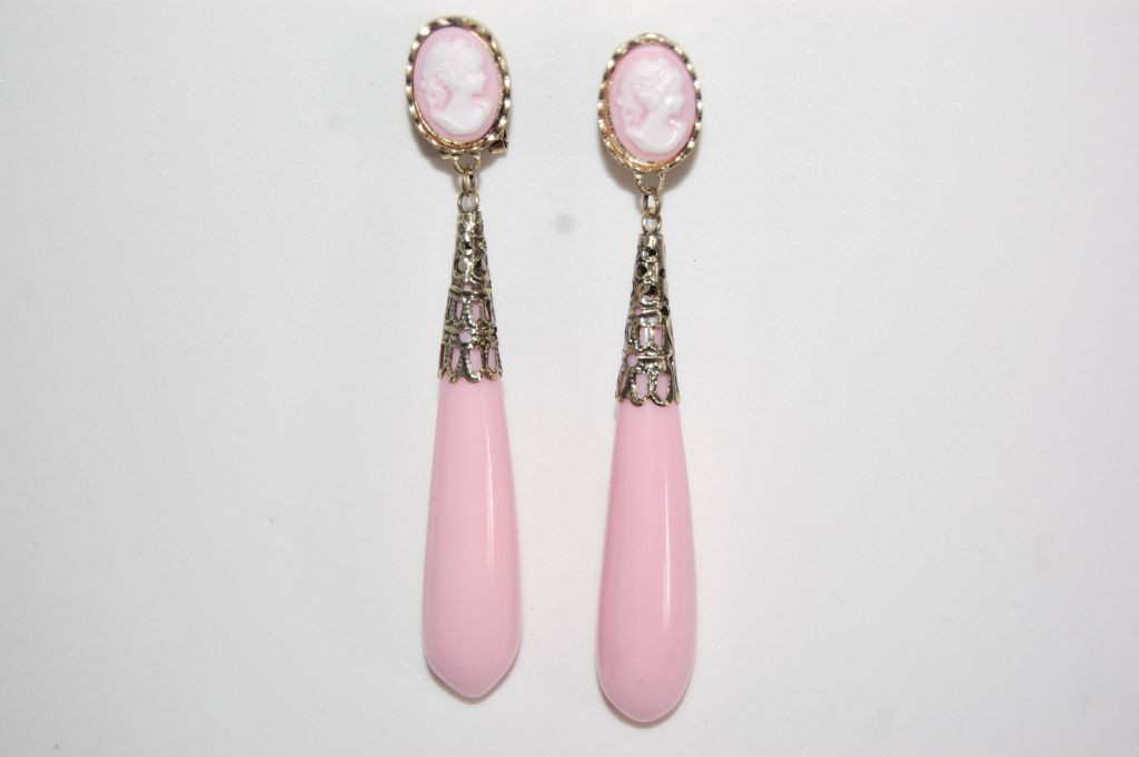 Pendientes corales Caseta rosa