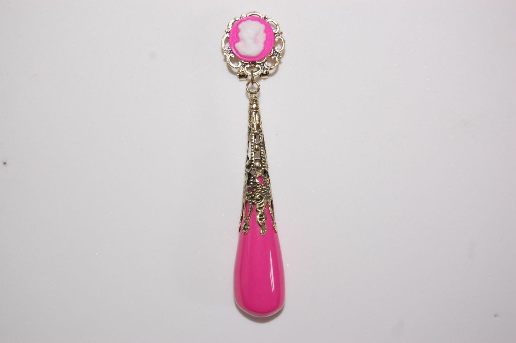 Pendientes corales Caseta fucsia