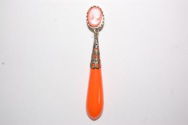Coral earrings stand oranges